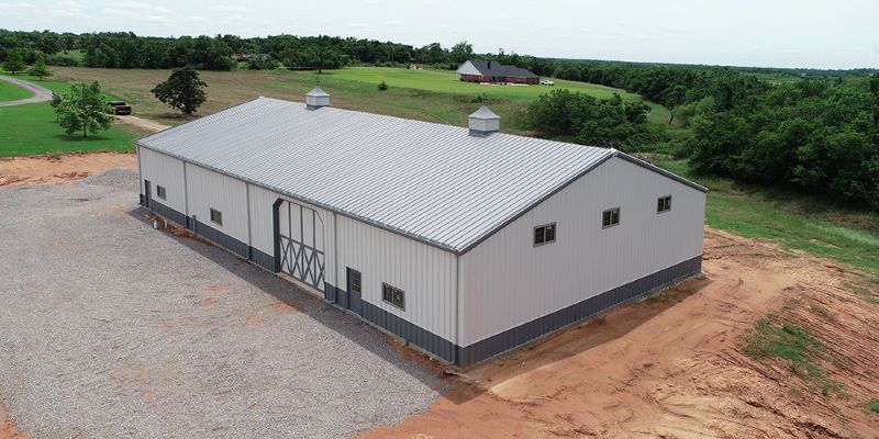 the farm pemb agricultural building with cupolas wainscot